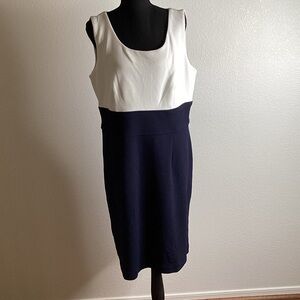 Studio One New York Chic Navy and White Midi Dress